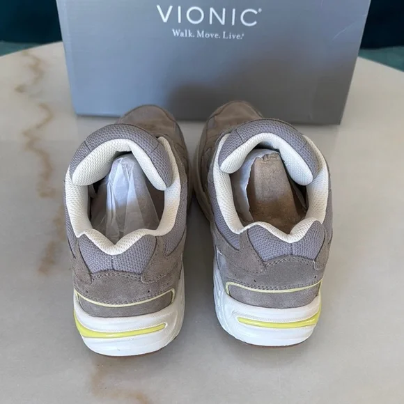 Vionic Taupe and Lemon Sneakers - Picture 4 of 9